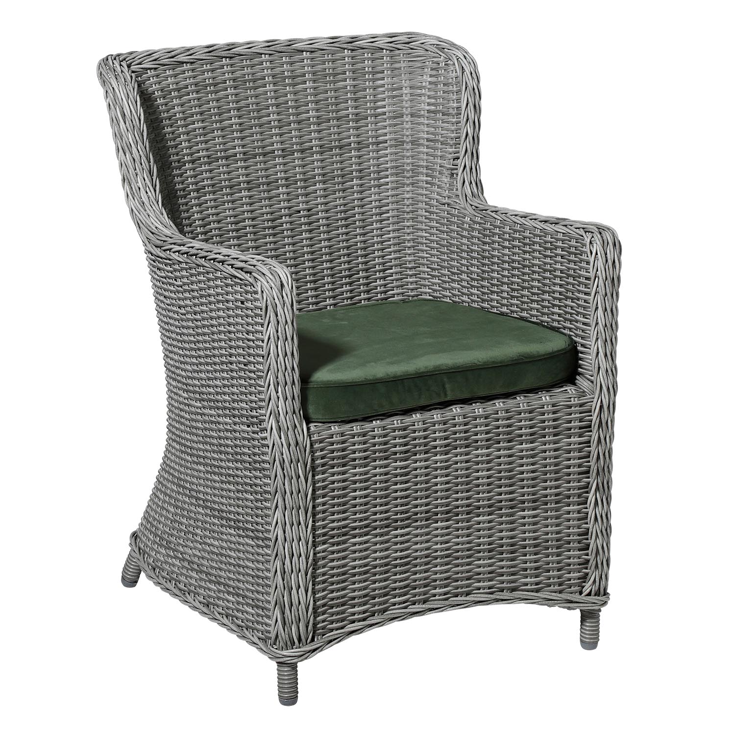 Sitzkissen wicker universeel 48x48cm Velvet/oxford grün