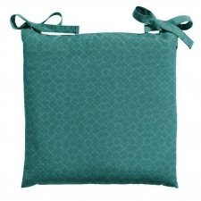 Sitzkissen toscane 46x46cm - check sea blue (wasserabweisend)