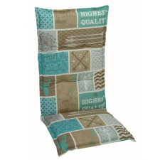 Auflage hochlehner - Karo blau-braun