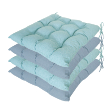 Bundle Sitzkissen Toscane 46x46cm - Lisboa jeans und turquoise (wasserabweisend)