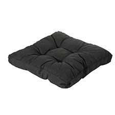 Loungekissen 70x70cm - Rib Schwarz