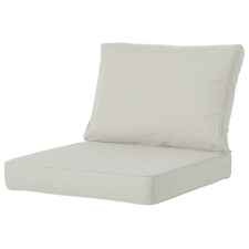 Loungekissen Sitz und Rücken 60x60cm Carré - Canvas eco beige (wasserabweisend)