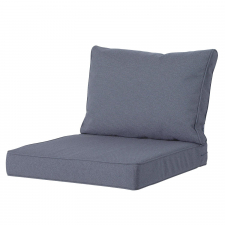 Loungekissen premium Sitz und Rücken 73x73cm Carré - Manchester denim grey (wasserabweisend)