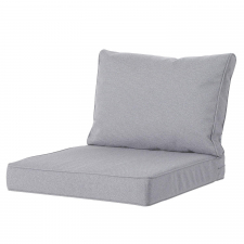 Loungekissen premium Sitz und Rücken 60x60cm Carré - Manchester light grey (wasserabweisend)