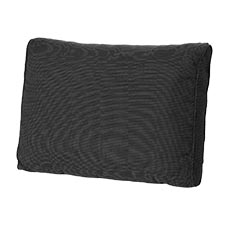 Loungekissen Rücken 60x40cm - Carré Rib schwarz