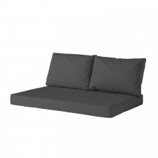 Palettenkissen Sitz und Rücken Carré (120x80cm) - Canvas eco dark grey (wasserabweisend)