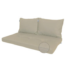 Bankkissen Sitz und Rücken 120x60cm souffle - Ribera Naturel (wasserabweisend)