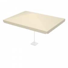 Ersatzbezug für Mittelstockschirm Rhino – 400x300 cm rechteckig Off-White mit Volant (Polyester)