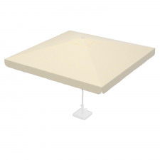 Ersatzbezug für Mittelstockschirm Rhino – 400x400 cm quadratisch Off-White mit Volant (Polyester)