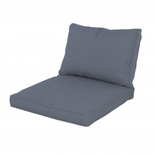 Loungekissen sitz und Rücken 60x60 Carré- Panama safier blue