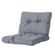 Loungekissen Sitz und Rücken 70x70cm Florance - Rib grau
