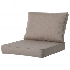 Loungekissen premium Sitz und Rücken 60x60cm Carré - Manchester taupe (wasserabweisend)