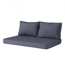 Palettenkissen Sitz und Rücken (120x80cm) - manchester denim grey (wasserabweisend)