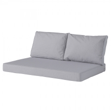 Palettenkissen Sitz und Rücken carré (120x80cm) - manchester light grey (wasserabweisend)