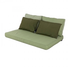 Palettenkissen Sitz/Rücken/Lenden Carré (120x80cm) Basic grün - Panama grün