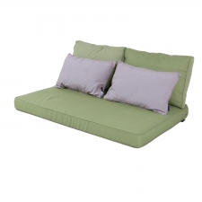 Palettenkissen Sitz/Rücken/Lenden Carré (120x80cm) Basic grün - Panama linnen
