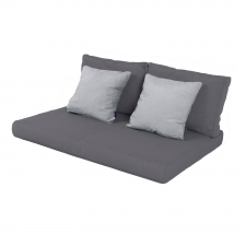 Palettenkissen Sitz/Rücken/Zierkissen Carré (120x80cm) Panama grey - Light grey