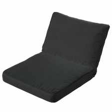 Loungekissen Sitz und Rücken 73x73cm Carré - Rib Schwarz